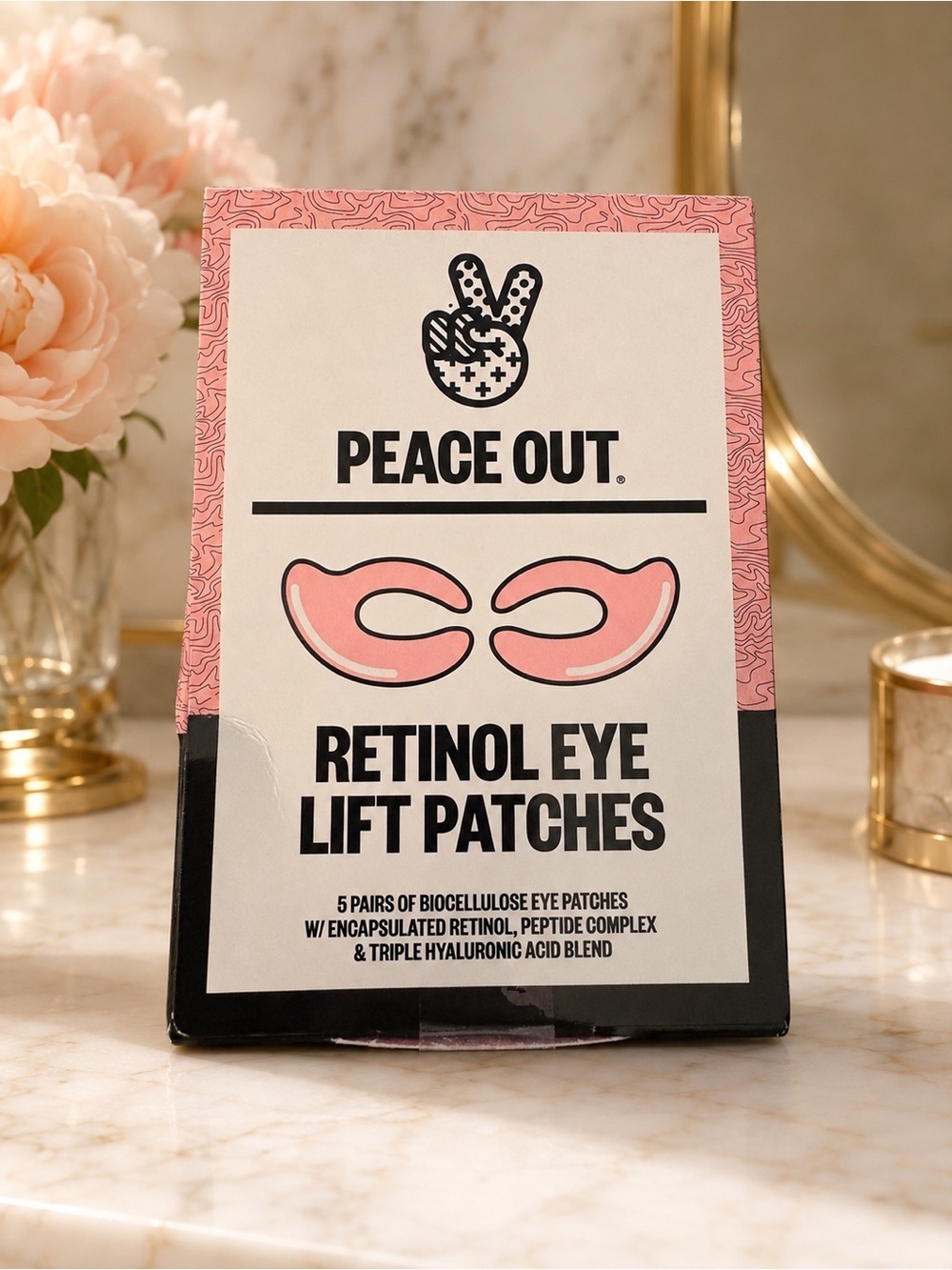 Peace Out Retinol Eye Lift Patches 5 Pairs Retinol + Hyaluronic Acid